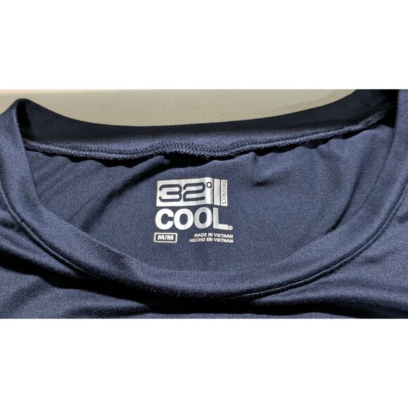 32 Degrees Cool Short Sleeve Navy Blue Classic Tee Size M - Picture 2 of 4